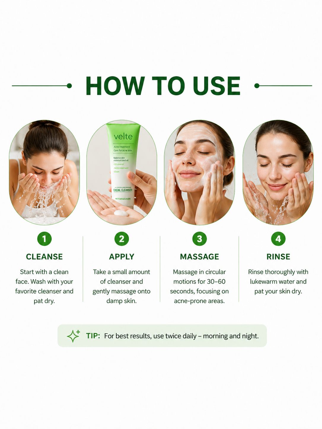 Gentle daily cleanser